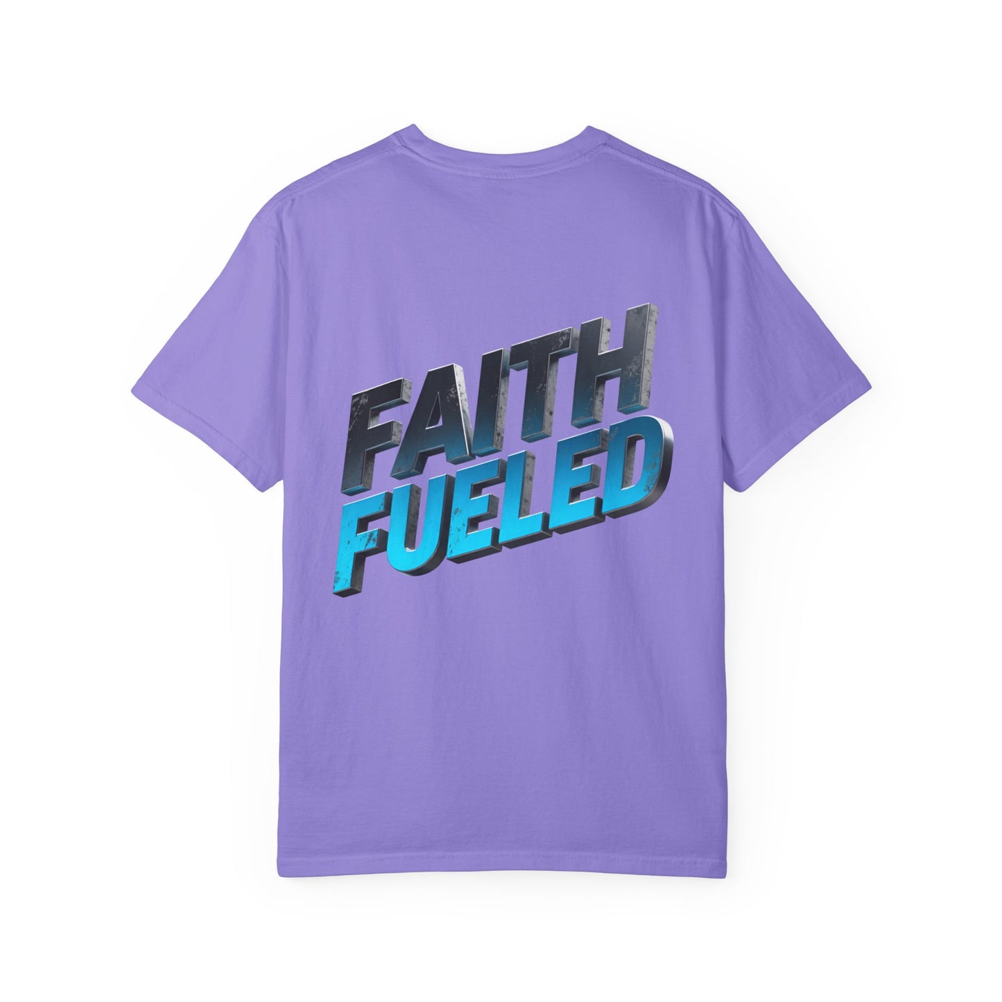 Faith Fueled Garment-Dyed Tee — Vintage Two-Tone Christian T-Shirt