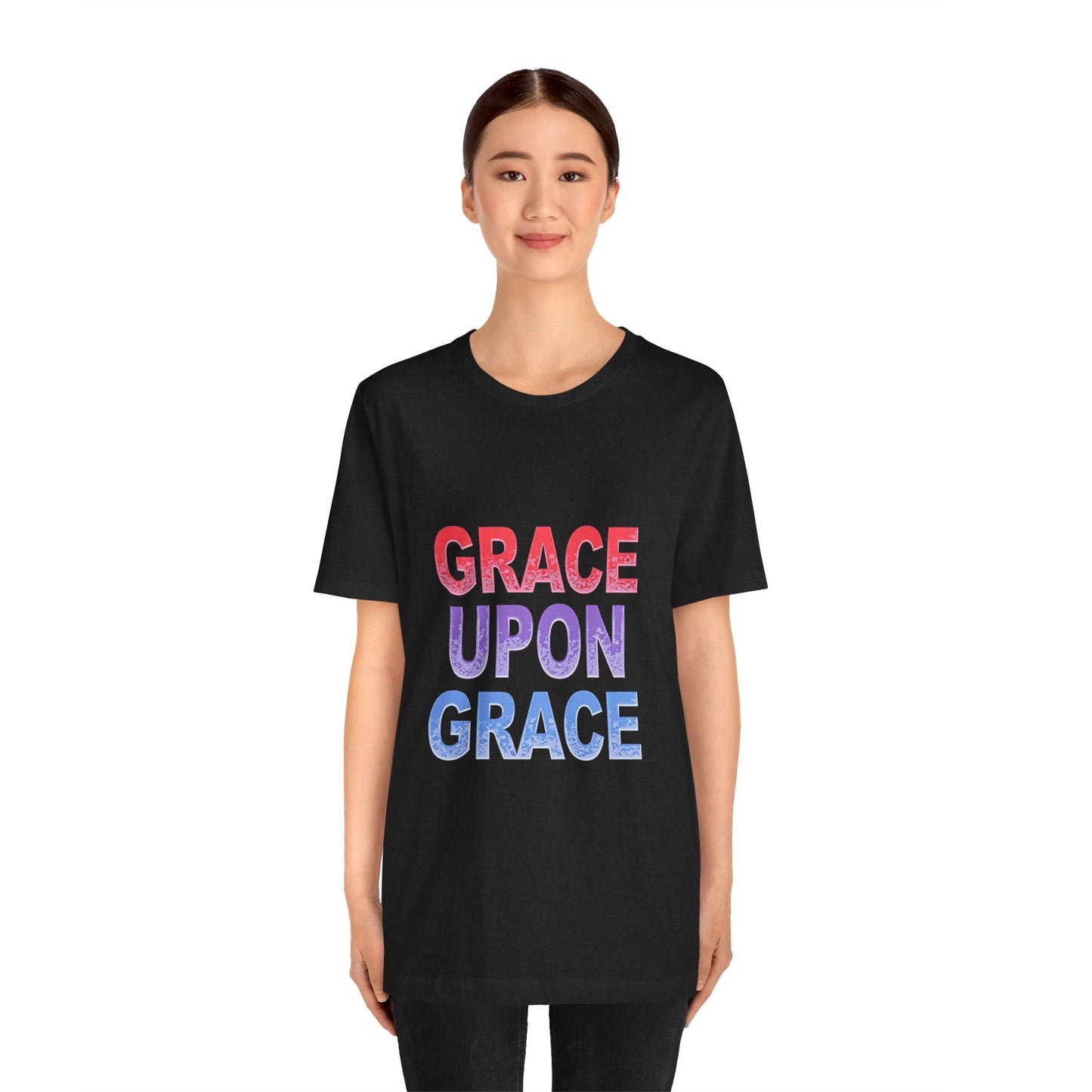 Inspirational Grace Upon Grace Shirt | Christian Typography Tee | Thoughtful Gift Idea