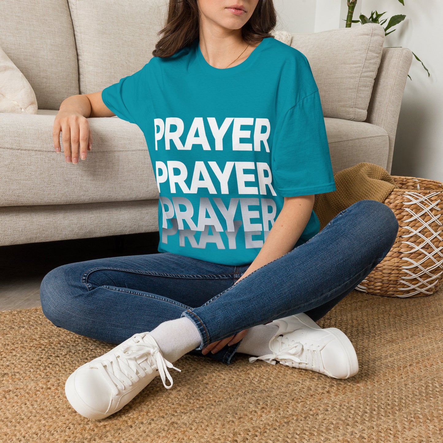 Prayer Repeat T-Shirt | Bold Spiritual Graphic Tee Gift