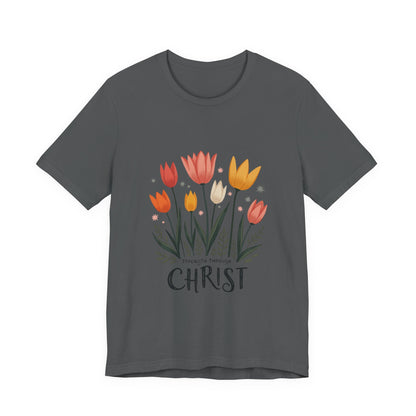 Tulip Floral Faith Shirt | Christian Spring Tee | Unique Gifts for Moms & Teens