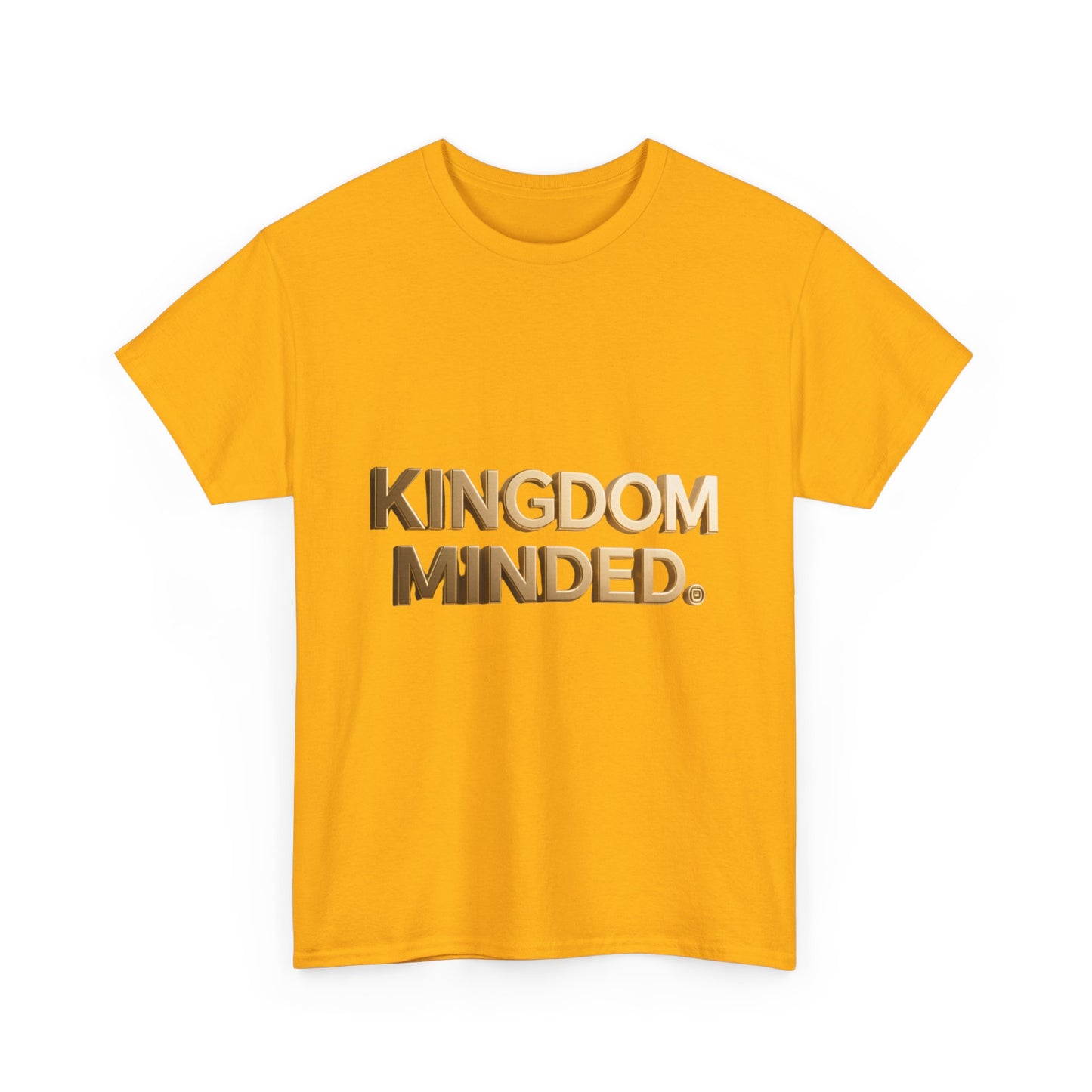 Faith & Focus Tee — Gold Typography Cotton Shirt