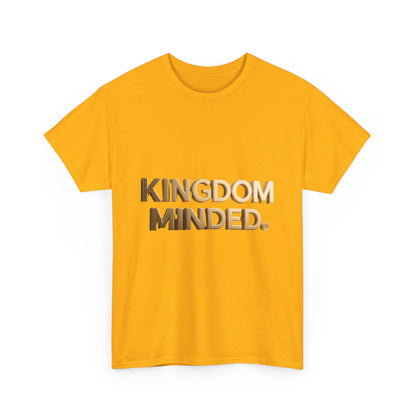 Faith & Focus Tee — Gold Typography Cotton Shirt