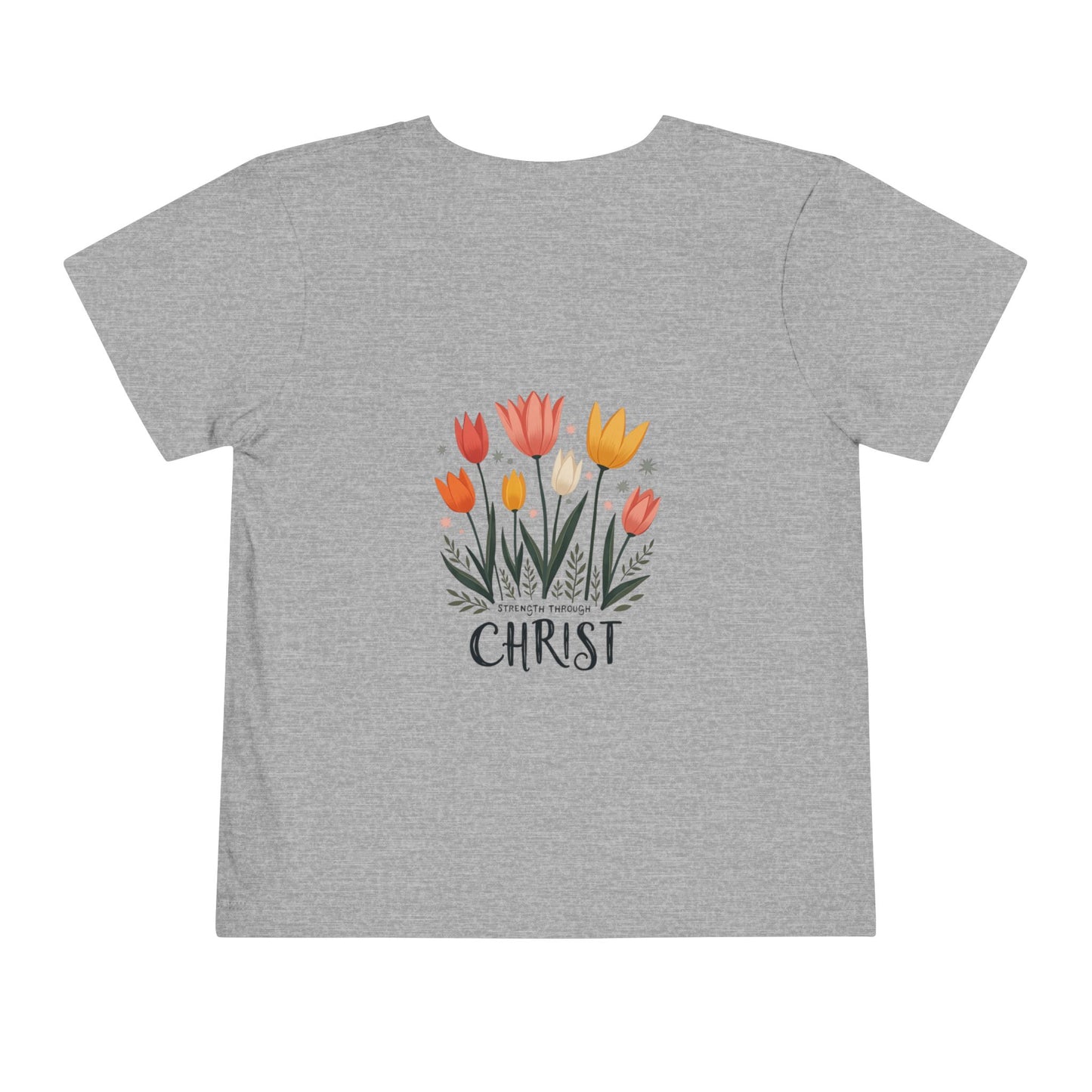 Cute Tulip Floral Christ Tee for Toddlers | Daily Faith Inspiration | Ideal Gift for Kids