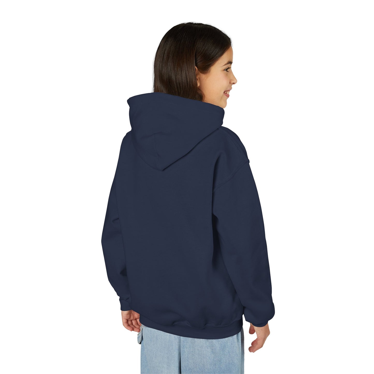 Youth Hoodie — "God Shield" Faith Graphic Pullover