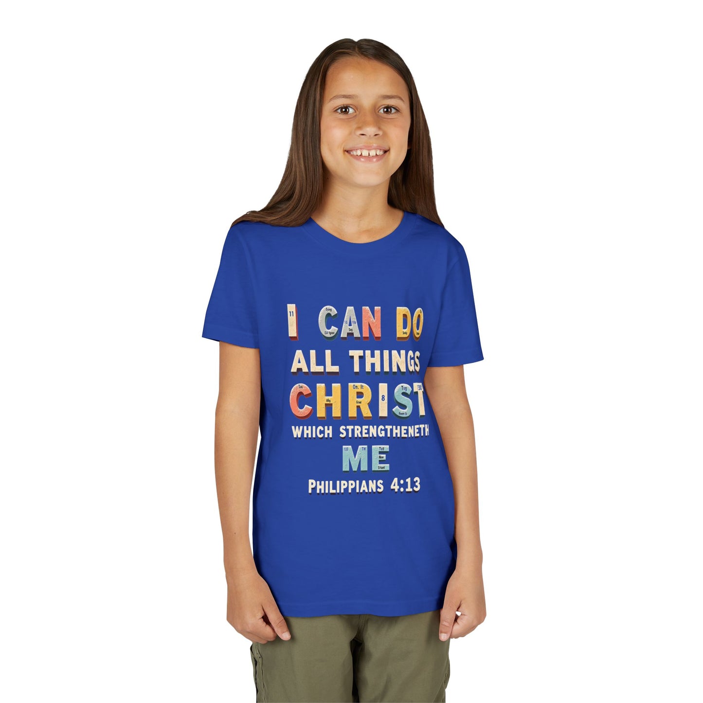 I Can Do All Things Christ Youth Tee | Philippians 4:13 Christian Kids Shirt
