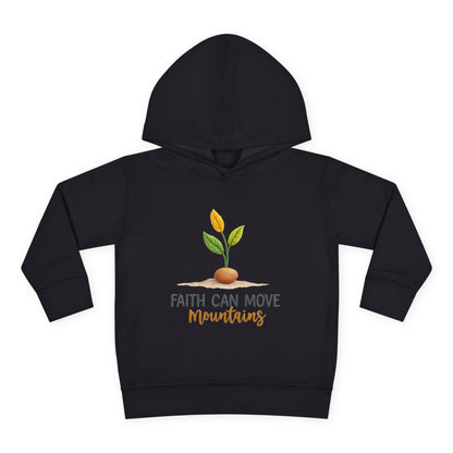 Toddler Hoodie - "Faith Can Move Mountains" Plant Graphic