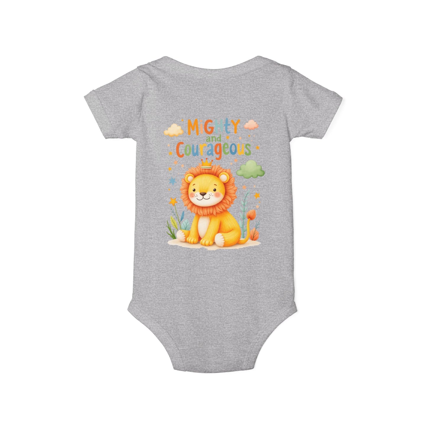 Mighty and Courageous Lion Infant One‑Piece Bodysuit | Perfect Gift for Baby Showers | Birthday Gifts