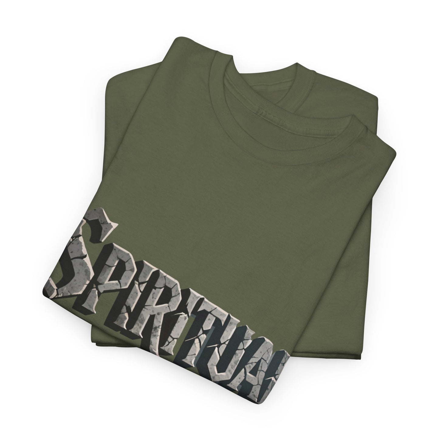 Spiritual Warrior T-Shirt — Gothic Lettering Faith & Strength Tee