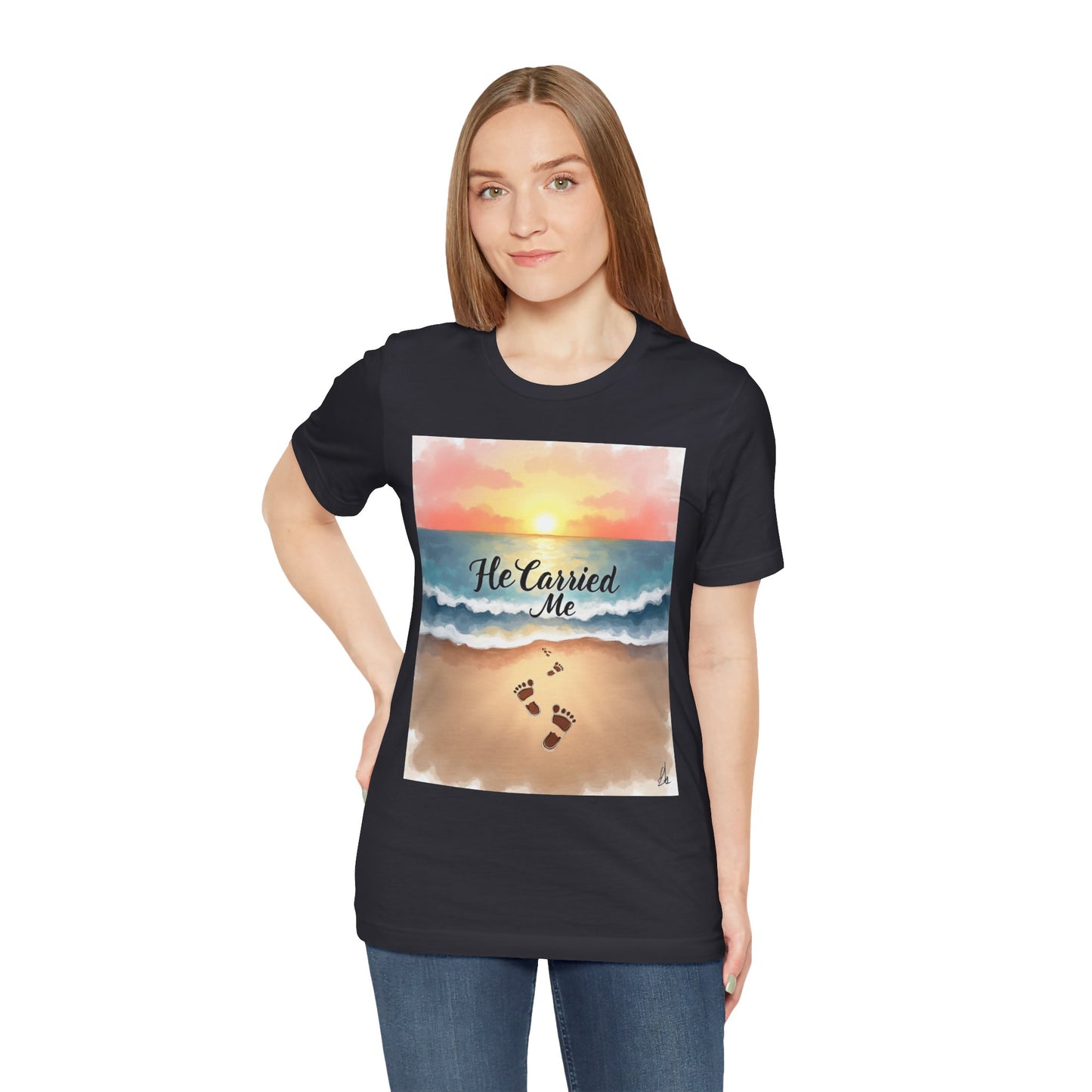 He Carried Me Scripture Tee | Inspirational Christian Faith Shirt
