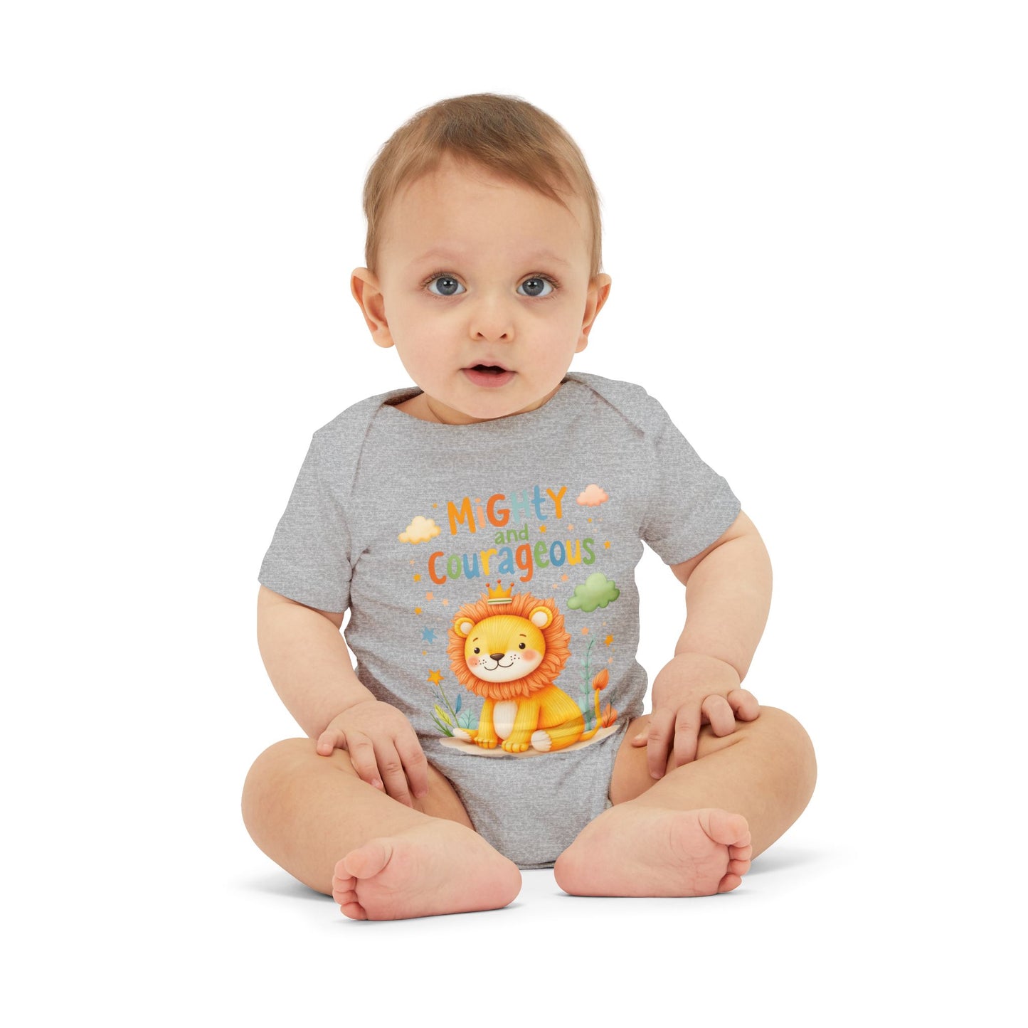 Mighty and Courageous Lion Infant One‑Piece Bodysuit | Perfect Gift for Baby Showers | Birthday Gifts