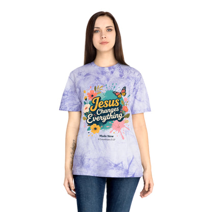 Jesus Changes Everything T-Shirt — Floral Butterfly Christian Tee