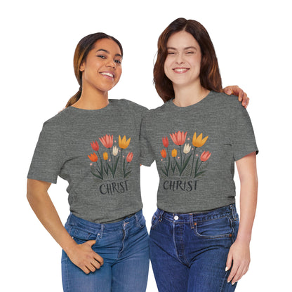 Tulip Floral Faith Shirt | Christian Spring Tee | Unique Gifts for Moms & Teens