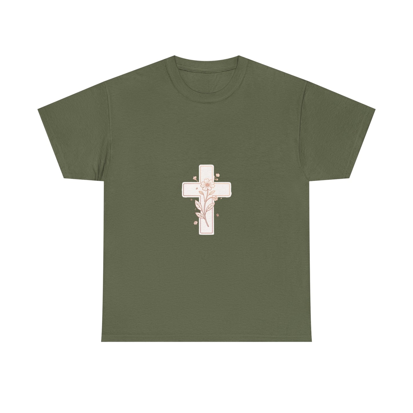 Floral Cross Tee — Delicate Bloom Christian T-Shirt | Meaningful gifts for teens and adults
