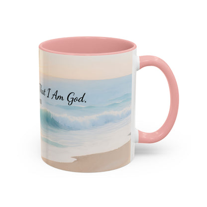Psalm 46:10 Ocean Coffee Mug – "Be Still and Know That I Am God" Inspirational Ceramic