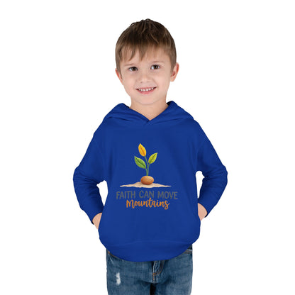 Toddler Hoodie - "Faith Can Move Mountains" Plant Graphic