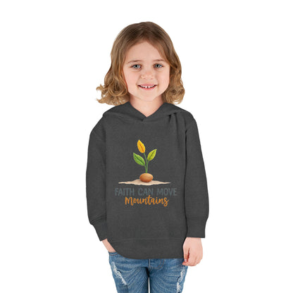 Toddler Hoodie - "Faith Can Move Mountains" Plant Graphic