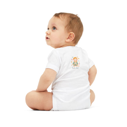 Infant One-Piece Bodysuit — Cute Little Girl Illustration "Hello World" Baby Bodysuit
