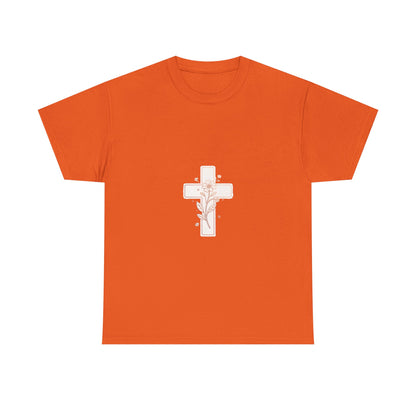 Floral Cross Tee — Delicate Bloom Christian T-Shirt | Meaningful gifts for teens and adults