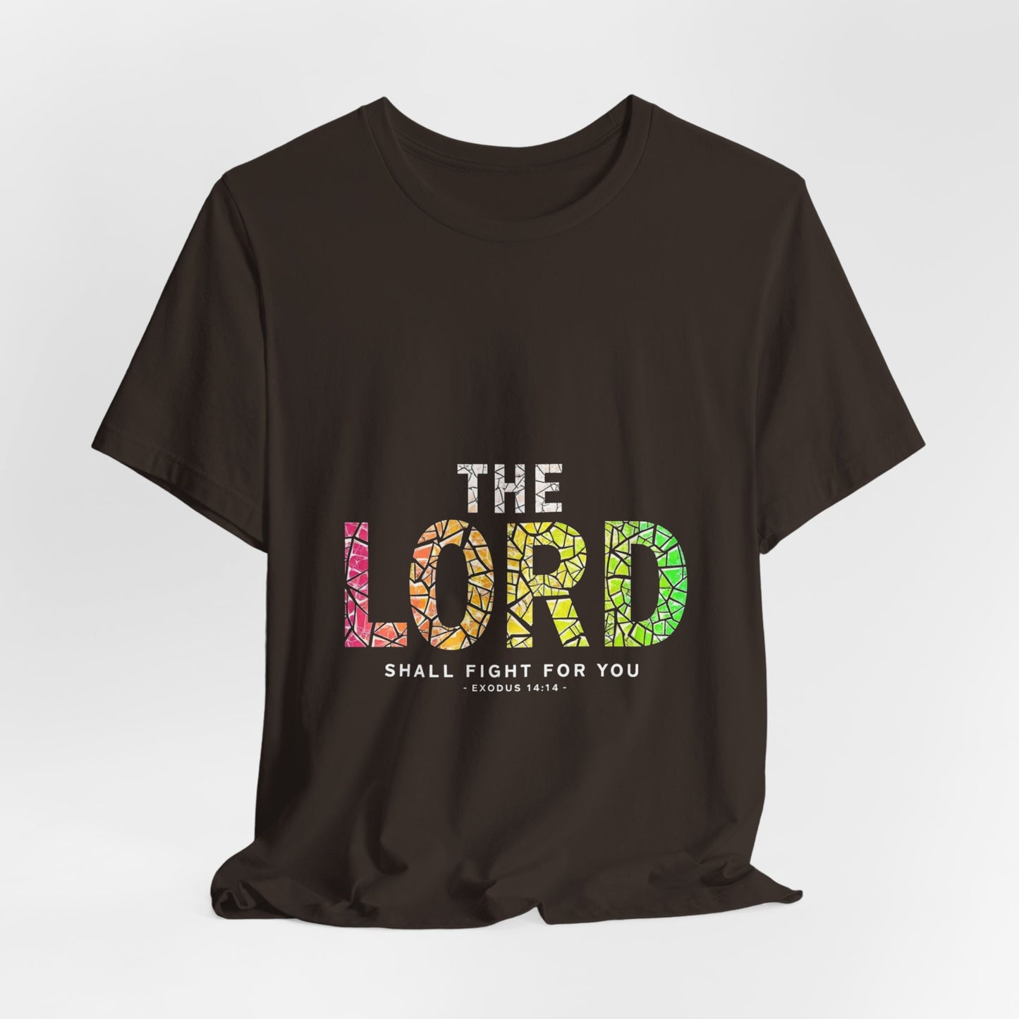 The LORD multicolor mosaic Tee | T-Shirt, Christian faith typography