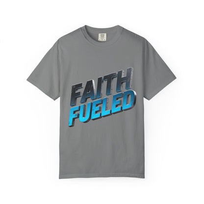 Faith Fueled Garment-Dyed Tee — Vintage Two-Tone Christian T-Shirt