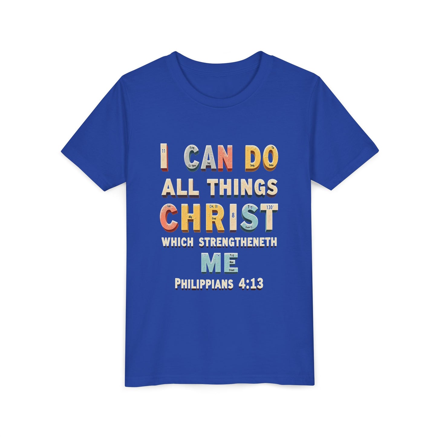 I Can Do All Things Christ Youth Tee | Philippians 4:13 Christian Kids Shirt