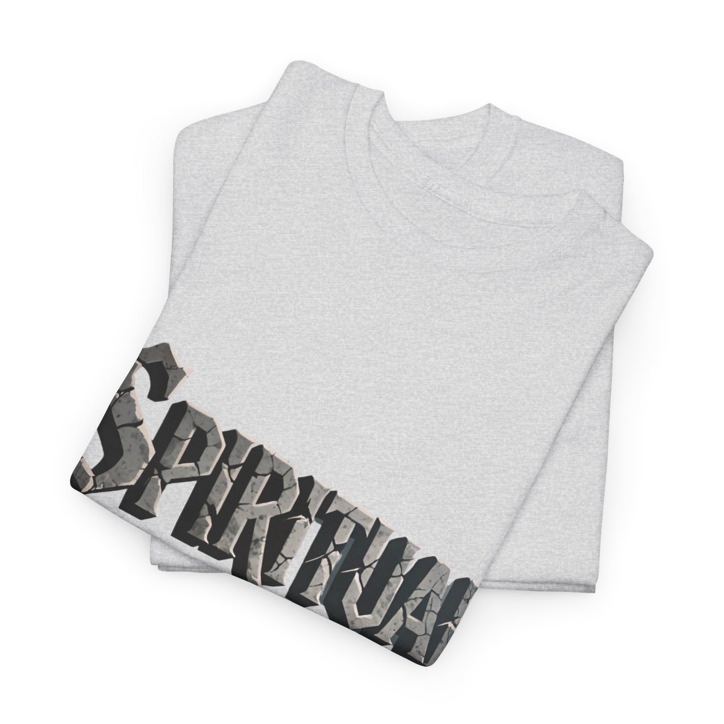 Spiritual Warrior T-Shirt — Gothic Lettering Faith & Strength Tee