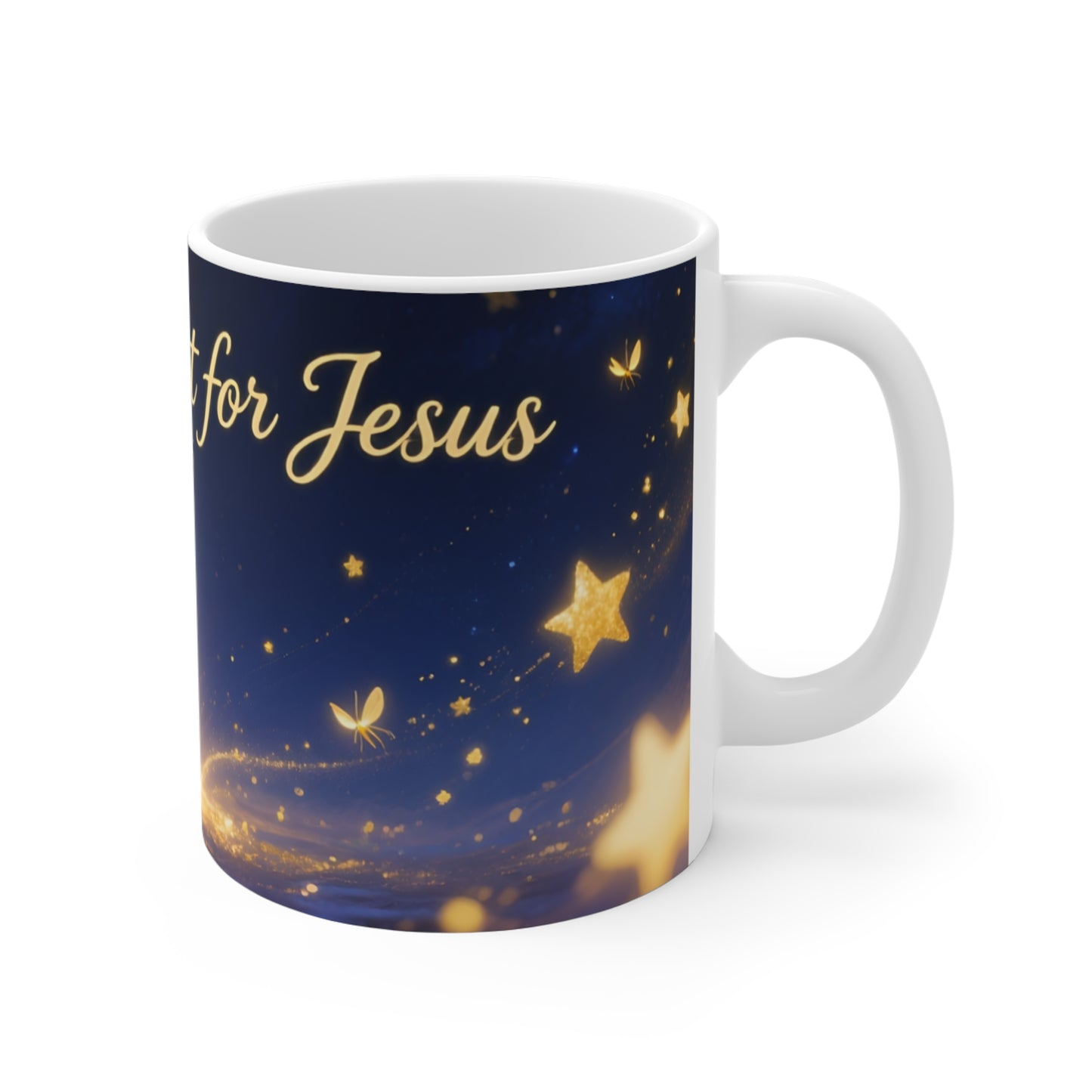 Shine Bright for Jesus 11oz Inspirational Christian Mug — Matthew 5:16 Lantern Design