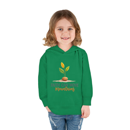 Toddler Hoodie - "Faith Can Move Mountains" Plant Graphic
