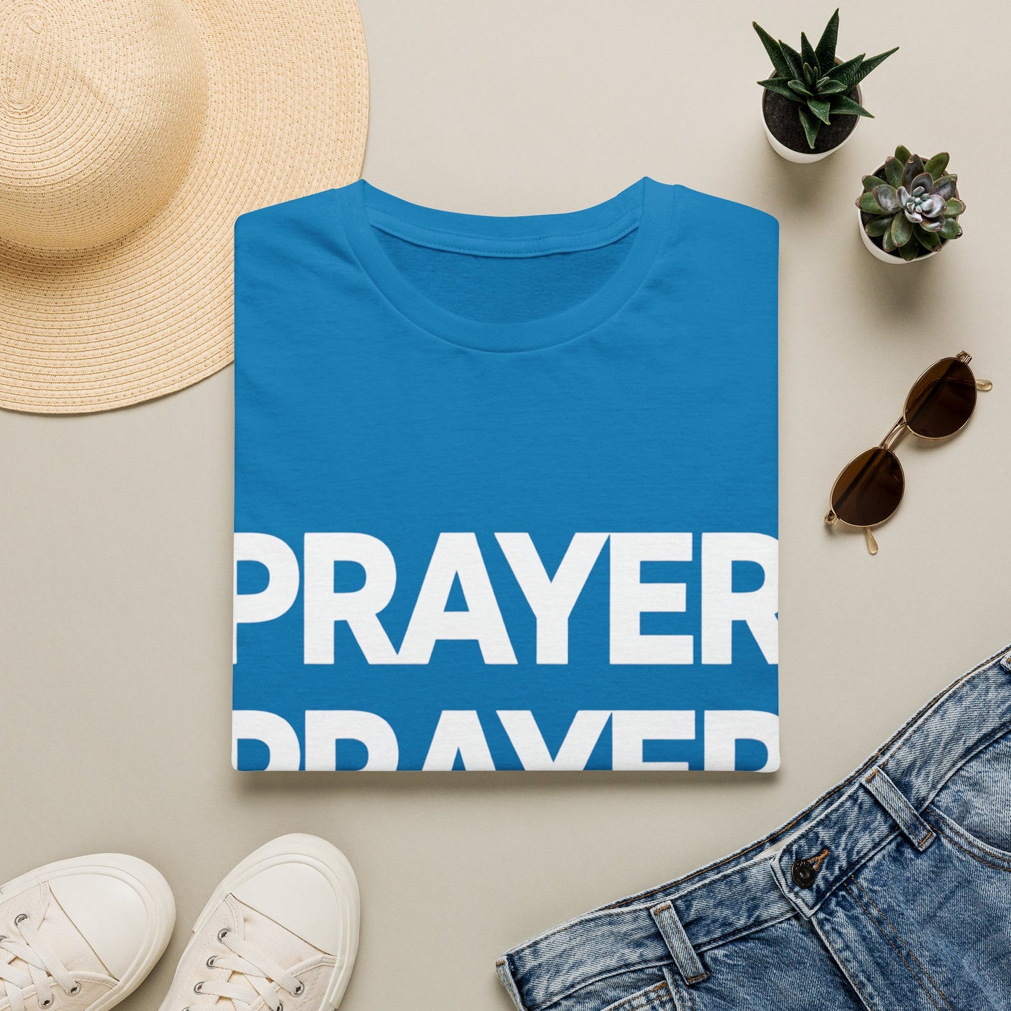 Prayer Repeat T-Shirt | Bold Spiritual Graphic Tee Gift