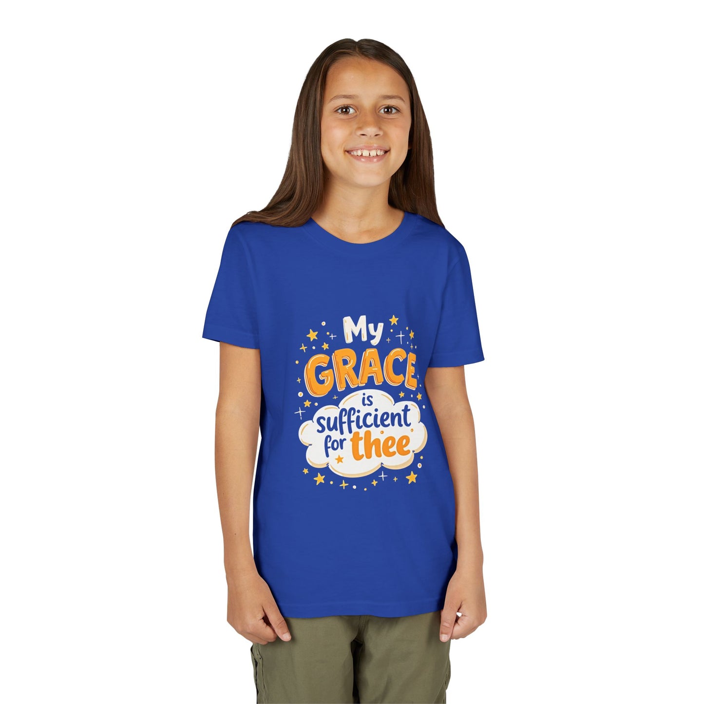 Grace thee Youth Tee | Kids Christian Shirt, Inspirational Cloud Design