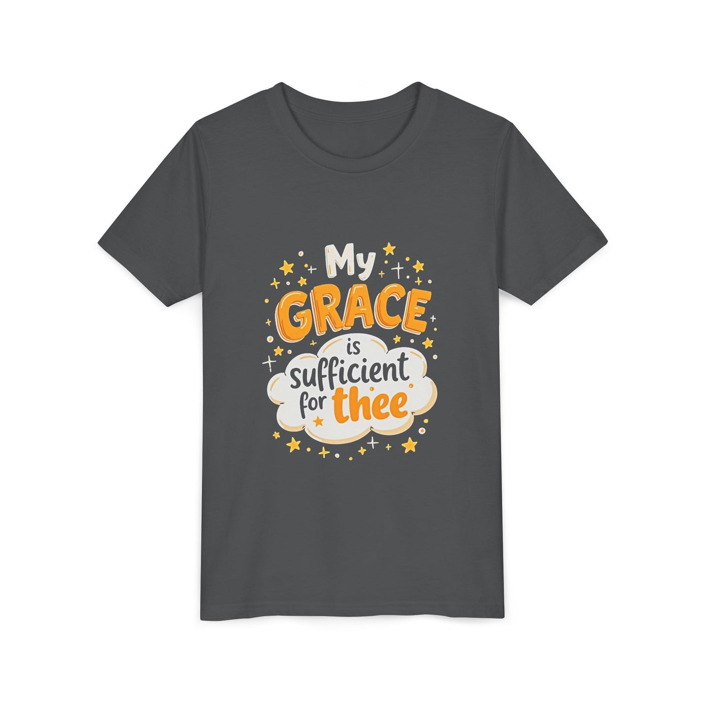 Grace thee Youth Tee | Kids Christian Shirt, Inspirational Cloud Design