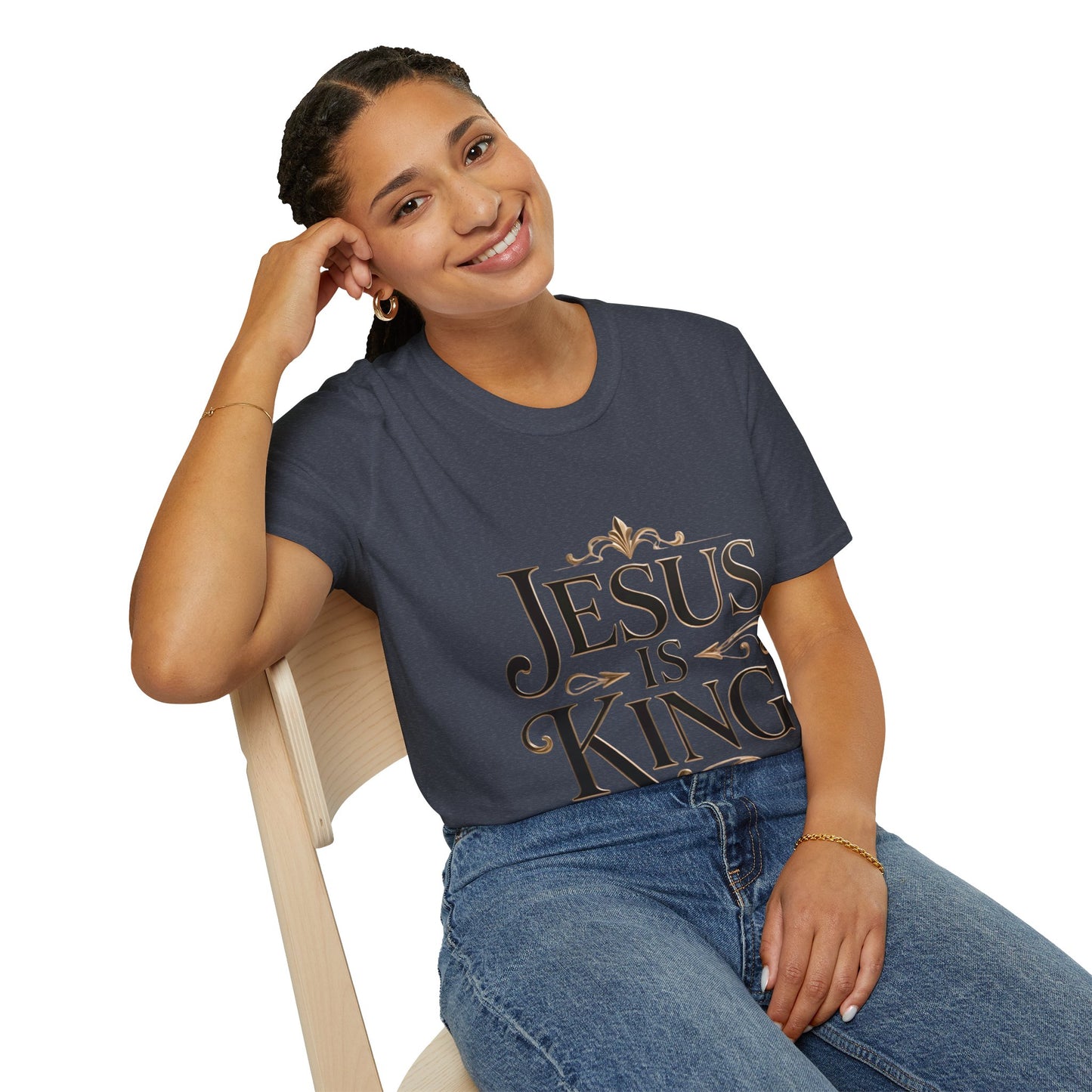 Jesus Is King T-Shirt — Christian Faith Graphic Tee, Inspirational Worship Shirt