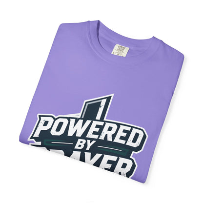 Powered by Prayer T‑Shirt — Faith Graphic Tee with Cross