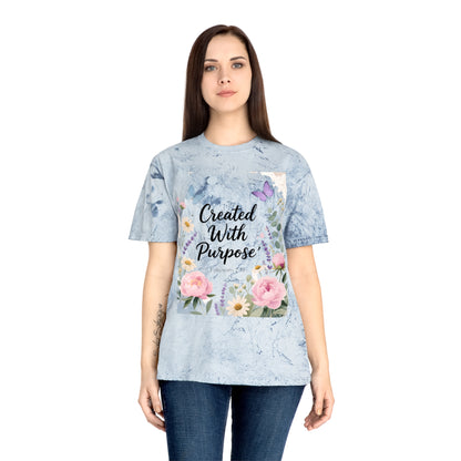 Created With Purpose Floral T‑Shirt Meaningful Gifts