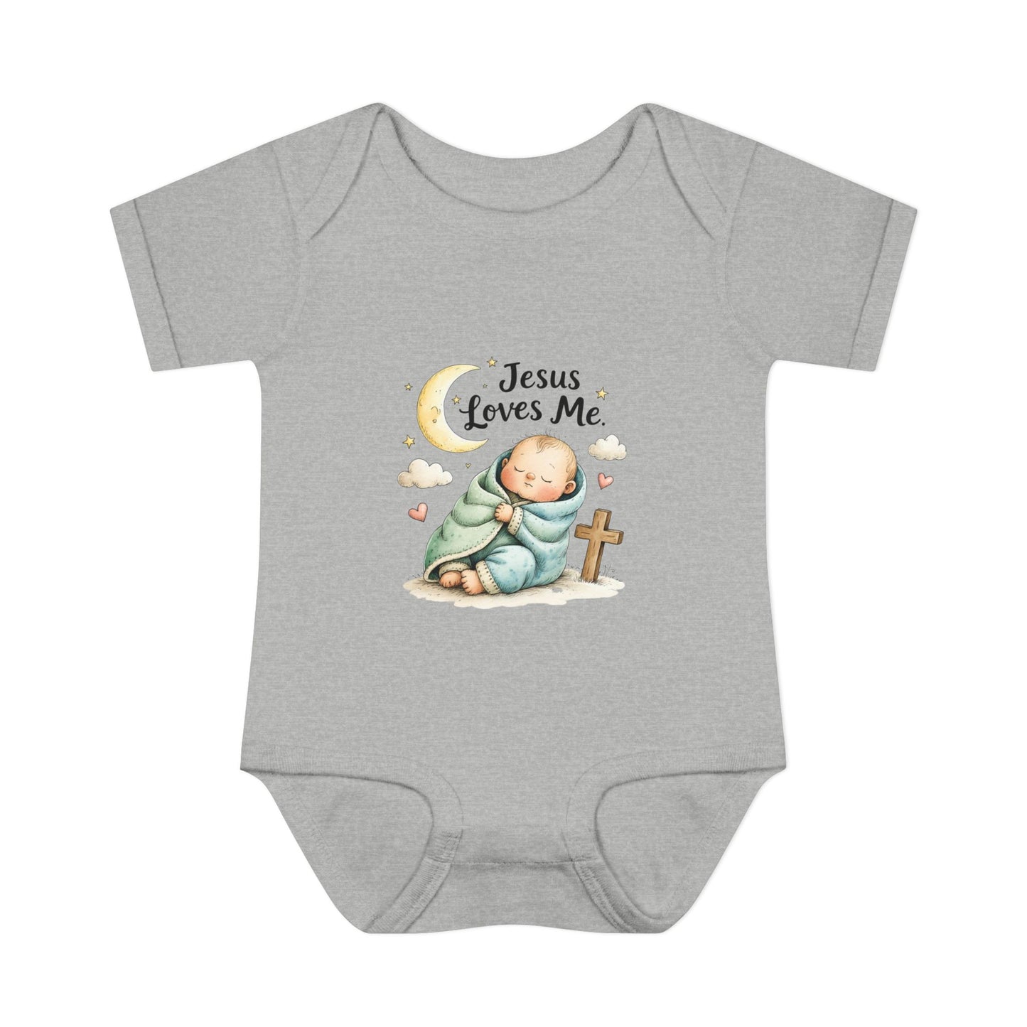 Jesus Loves Me Baby Bodysuit - Infant Christian Onesie for Newborns