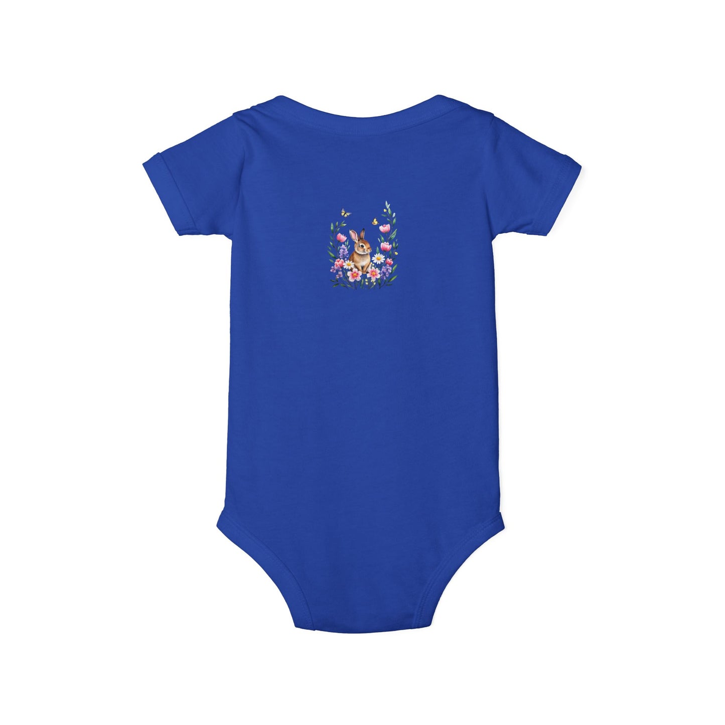 Floral Bunny Infant One-Piece Bodysuit