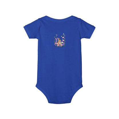 Floral Bunny Infant One-Piece Bodysuit