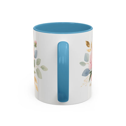 Grace Upon Grace Floral Coffee Mug — John 1:16 Scripture Accent Mug
