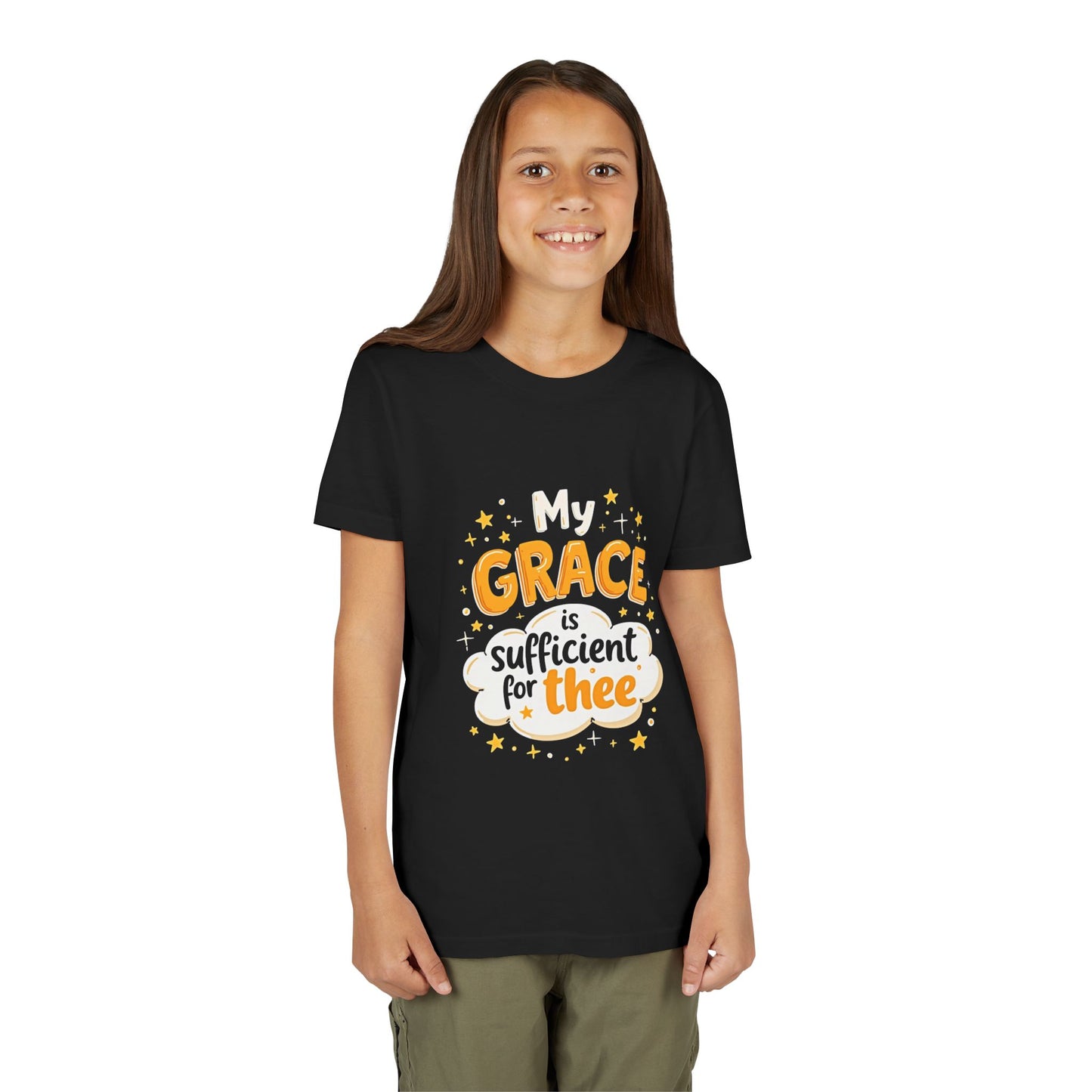 Grace thee Youth Tee | Kids Christian Shirt, Inspirational Cloud Design