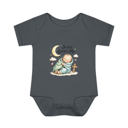 Jesus Loves Me Baby Bodysuit - Infant Christian Onesie for Newborns