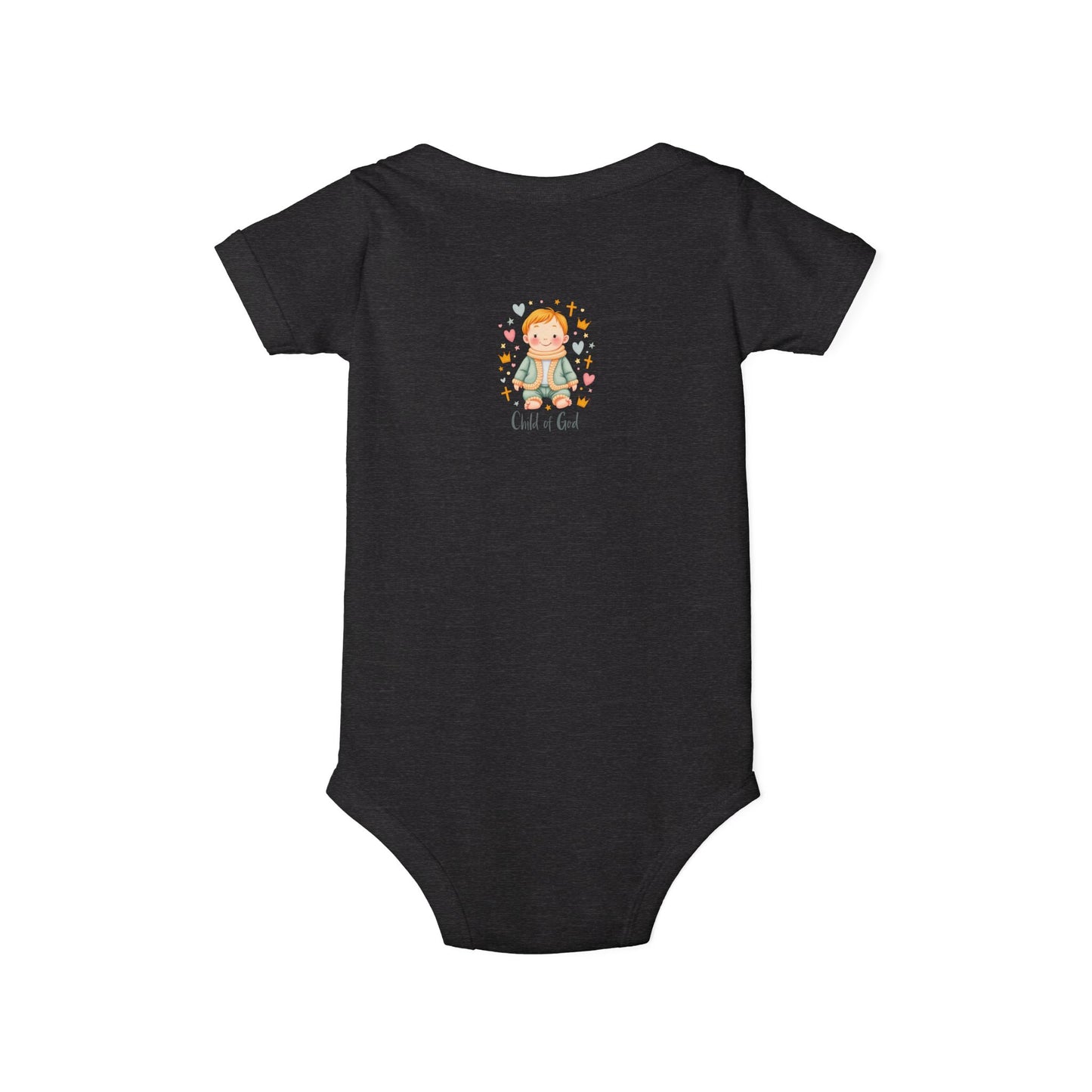 Infant One-Piece Bodysuit — Cute Little Girl Illustration "Hello World" Baby Bodysuit