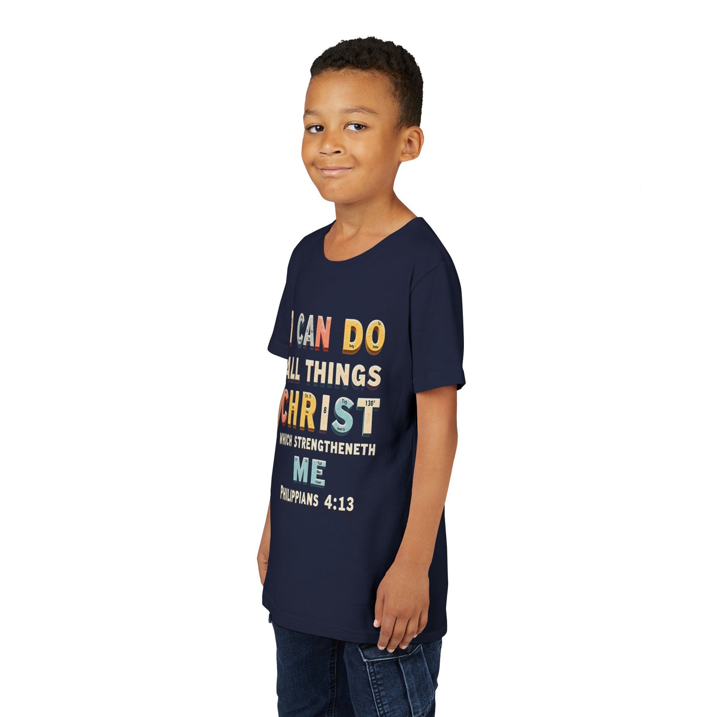 I Can Do All Things Christ Youth Tee | Philippians 4:13 Christian Kids Shirt