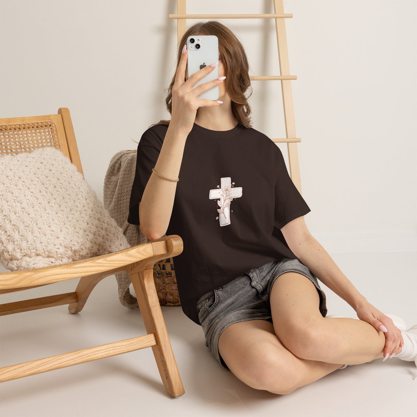 Floral Cross Tee — Delicate Bloom Christian T-Shirt | Meaningful gifts for teens and adults
