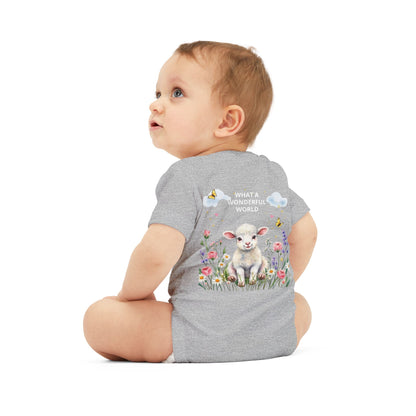 Infant Onesie - "God Made Me Special" Lamb Baby Bodysuit (What a Wonderful World)
