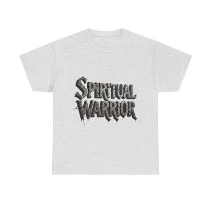 Spiritual Warrior T-Shirt — Gothic Lettering Faith & Strength Tee