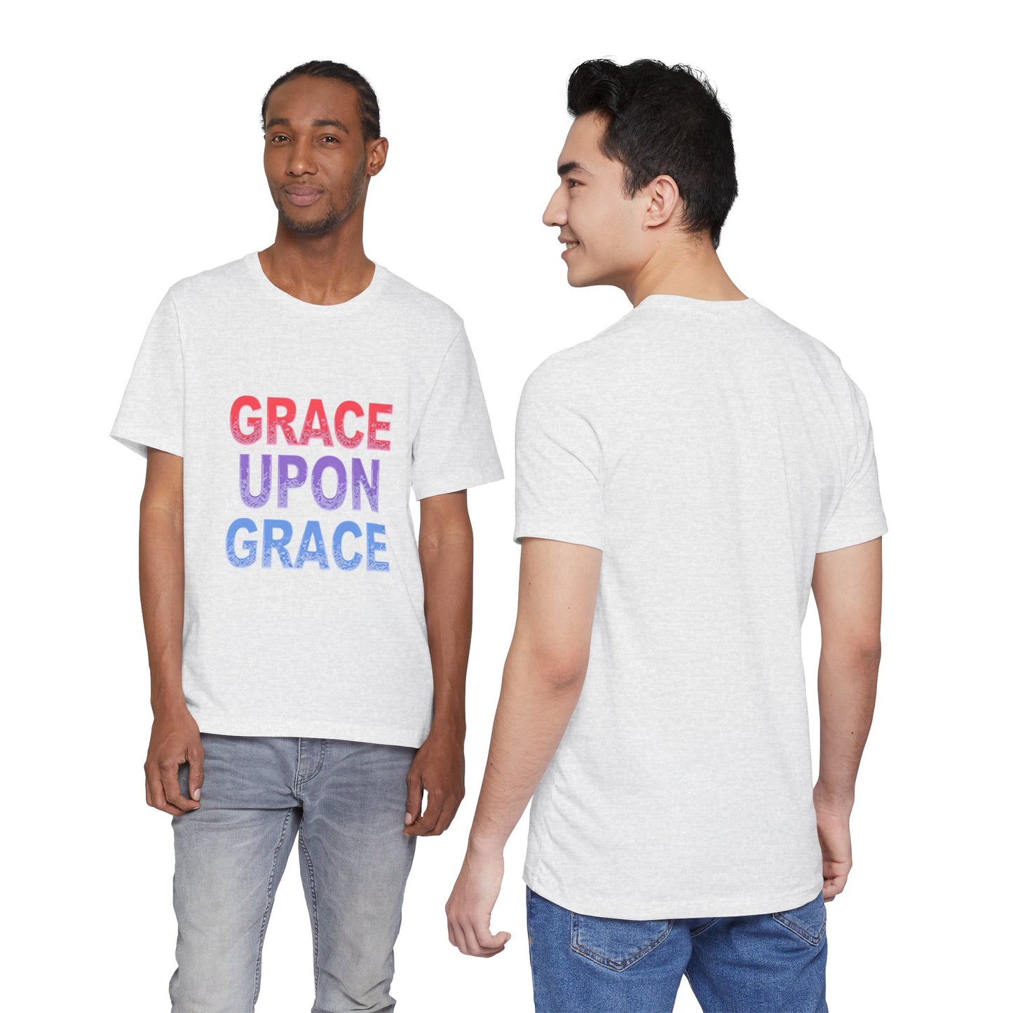 Inspirational Grace Upon Grace Shirt | Christian Typography Tee | Thoughtful Gift Idea