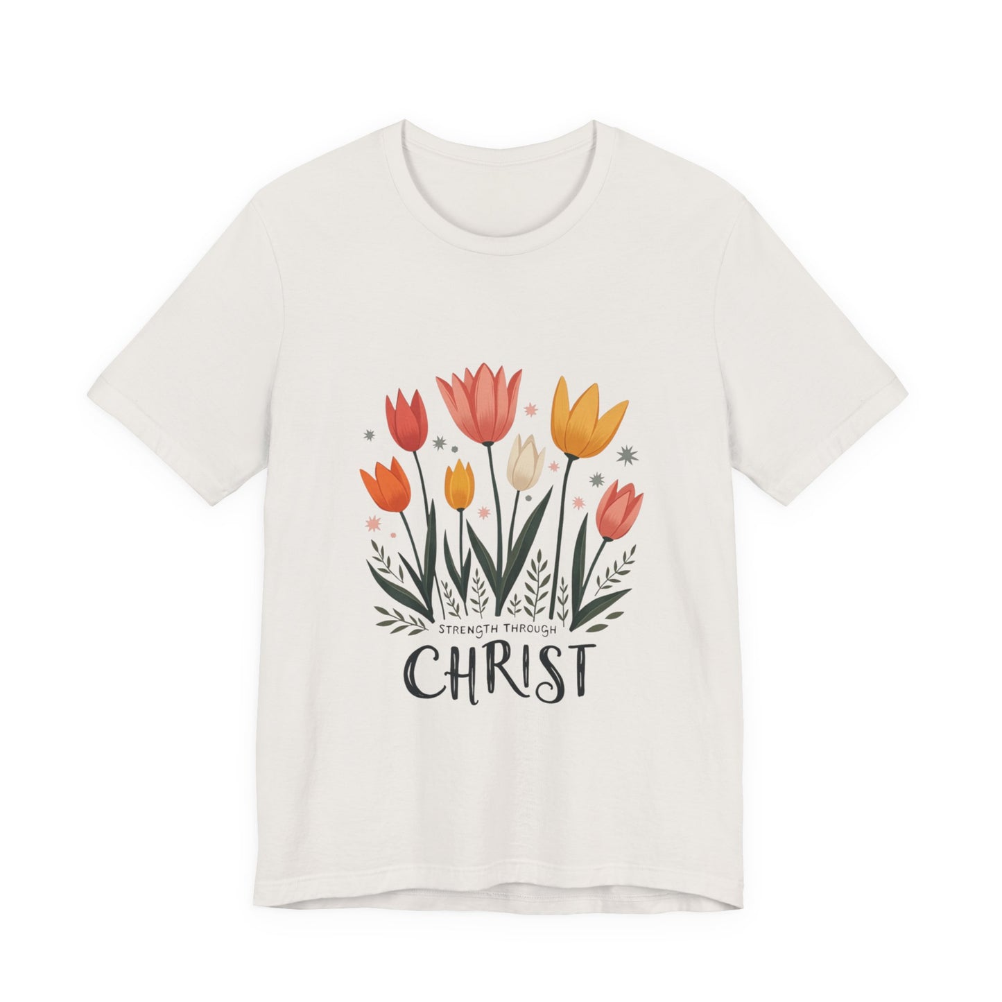 Tulip Floral Faith Shirt | Christian Spring Tee | Unique Gifts for Moms & Teens