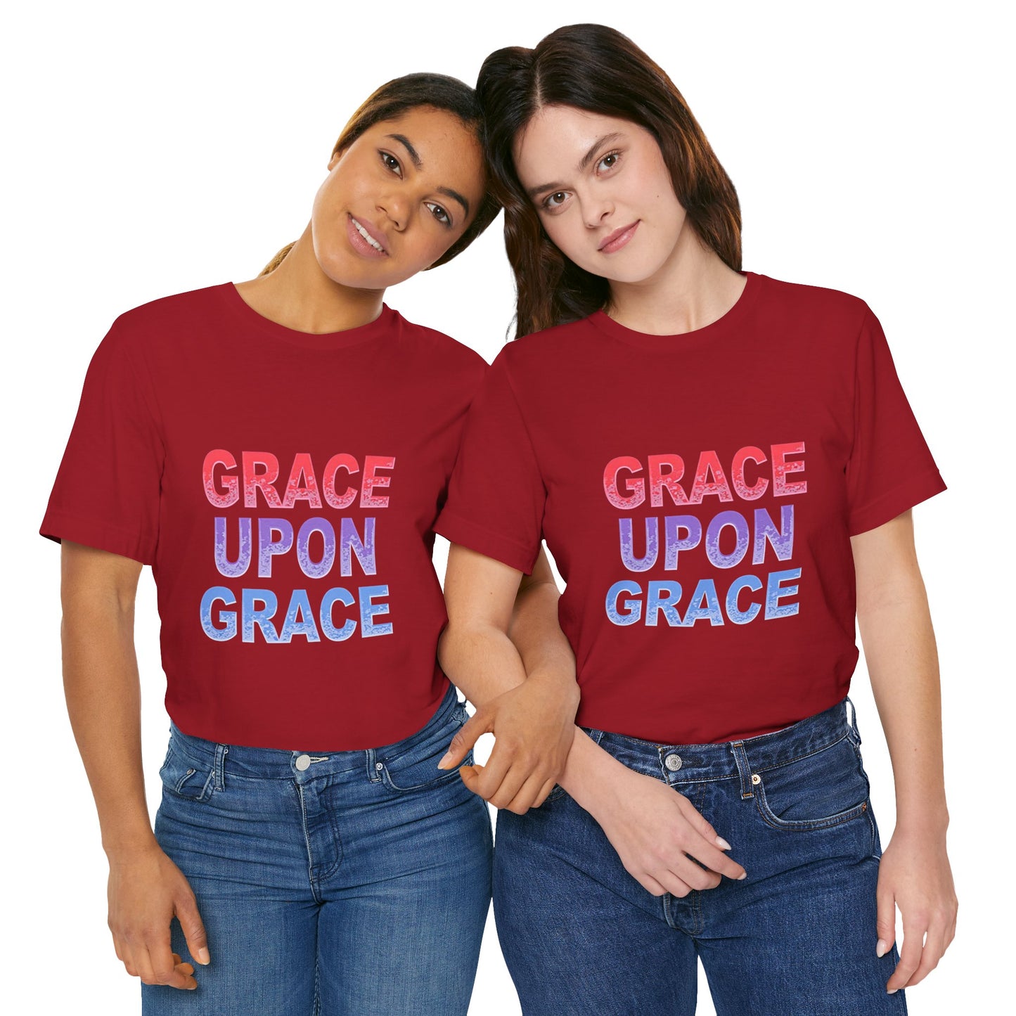 Inspirational Grace Upon Grace Shirt | Christian Typography Tee | Thoughtful Gift Idea