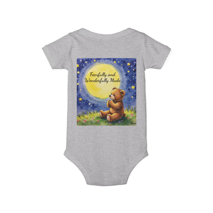 Infant One-Piece — 'Little Prayer Warrior' Bear Baby Bodysuit (Personalize Name)