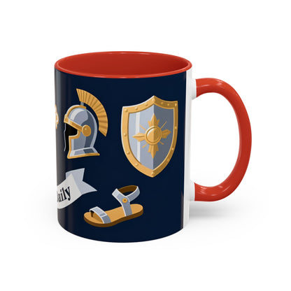 Christian Knight Coffee Mug — “Suit Up Daily” Accent Ceramic Mug